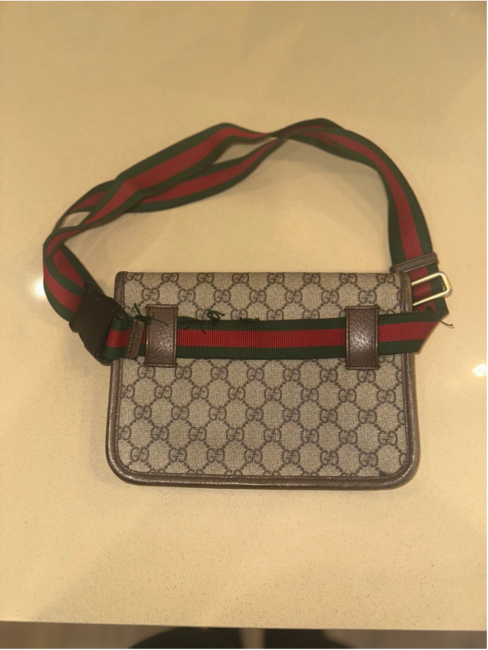 Women's Gucci Crossbody Belt Bag One Size Beige Brown 100% authentic - Picture 9 of 9